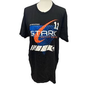 Rock Me Apparel Mens XL Stark Industries Motor Racing 100% Cotton Crew Neck Tee
